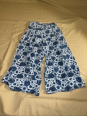 Free People Blue Floral Wide-Leg Kids Pants